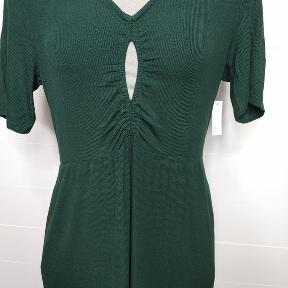 RIBBED keyhole midi dress size M - Picture 4 of 11